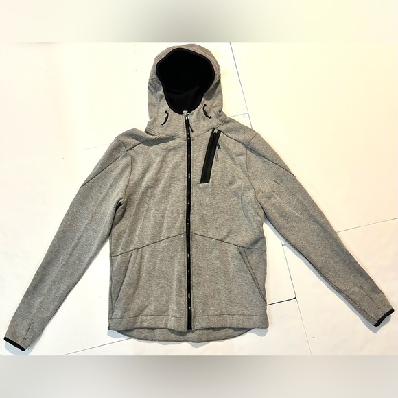 Champion Tops - Champion Gray Hooded Jacket with Black Accents Women’s Size Medium